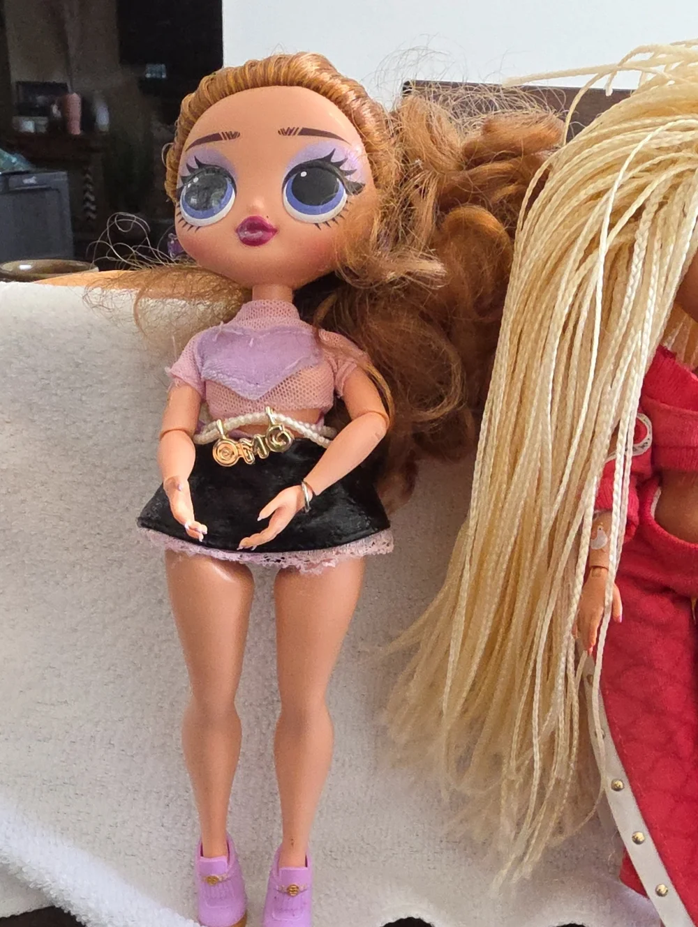 L.O.L. Surprise! Blonde & Brunette Dolls in Pink, Red and Black Fashion